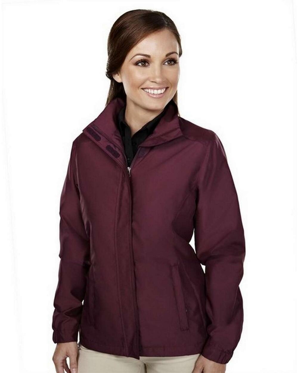 Tri-Mountain 6860 Women’s Jacket M Eggplant Full Zip Hiking Outdoor Travel Coat